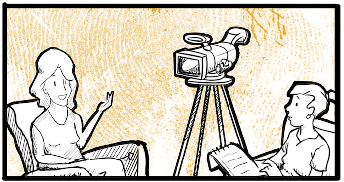 Resultado de imagen de entrevista grabada